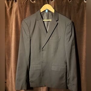 Black Straight Fit Blazer - H&M - 40R